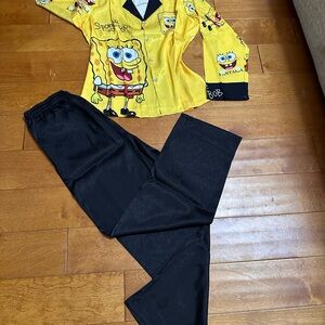 SpongeBob SquarePants Yellow Shirt and Black Pants Set
